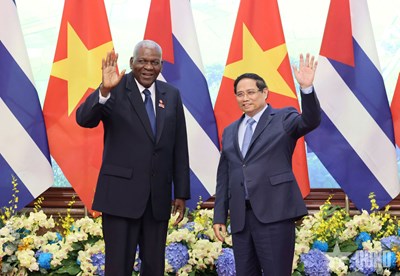 View - 	Chủ tịch Quốc hội Cuba hội kiến Thủ tướng Chính phủ Phạm Minh Chính